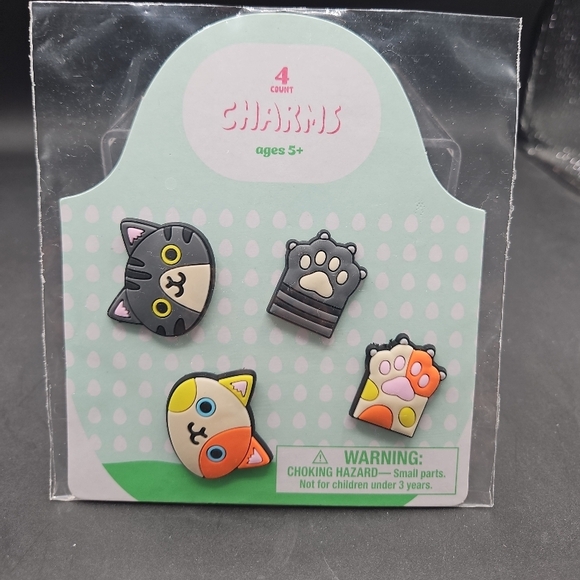 Other - NWT Cat Croc Charms 4pc Set Multicolor Fun Rubber Ages 5 Plus Whimsical